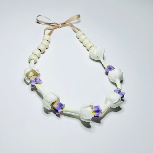 Purple Crown Flower | Pikake | Car Lei