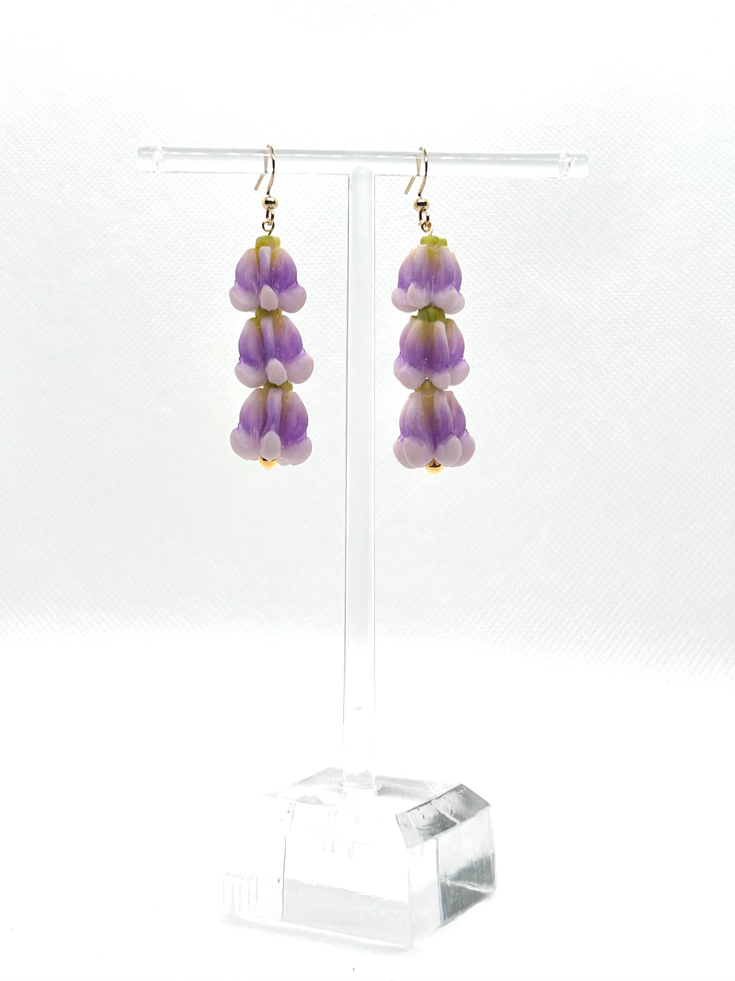 Stacked Puakalaunu Crown Flower Earrings