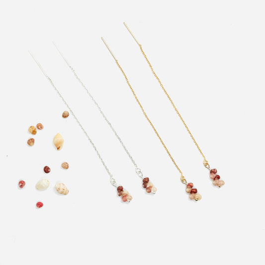 Kahelelani Shell Threader Earring 14k Gold Filled