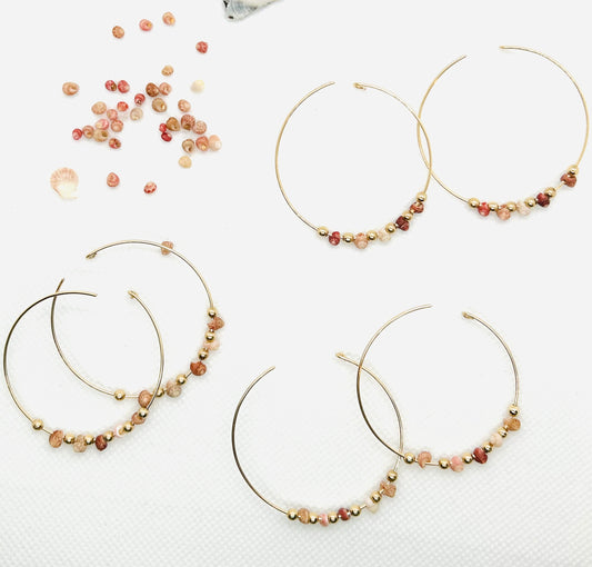 Kahelelani Gold Hoop Earrings