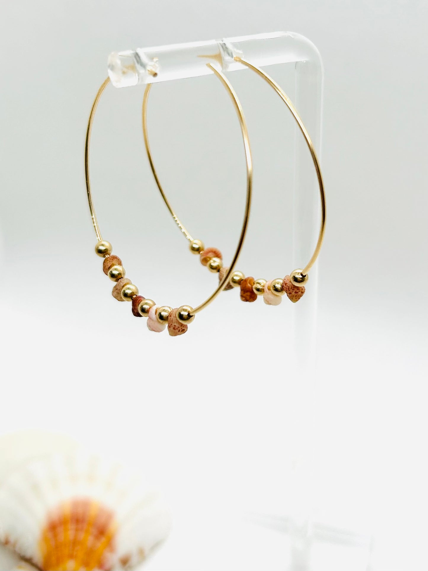 Kahelelani Gold Hoop Earrings