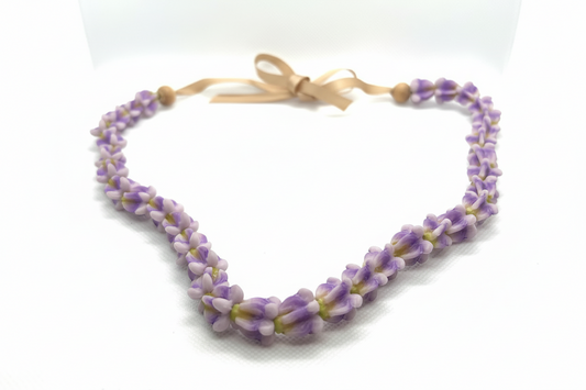 Adjustable Lei | Purple Crown Clay Flower