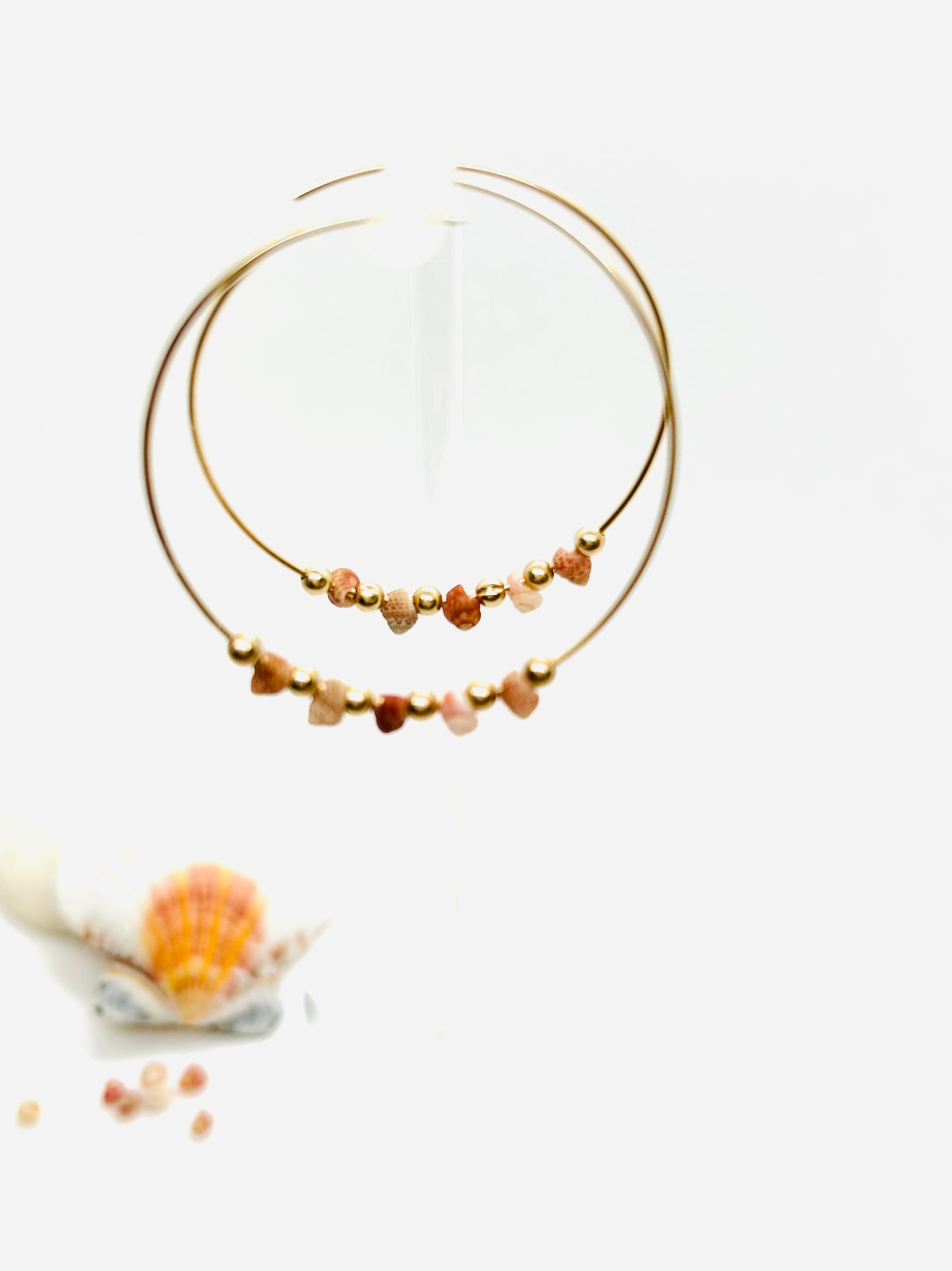 Kahelelani Gold Hoop Earrings