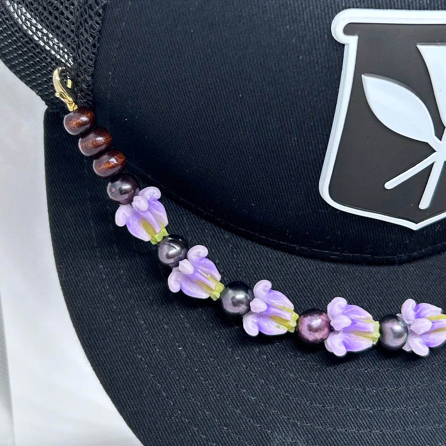 Hat Lei Purple Crown Clay Flower